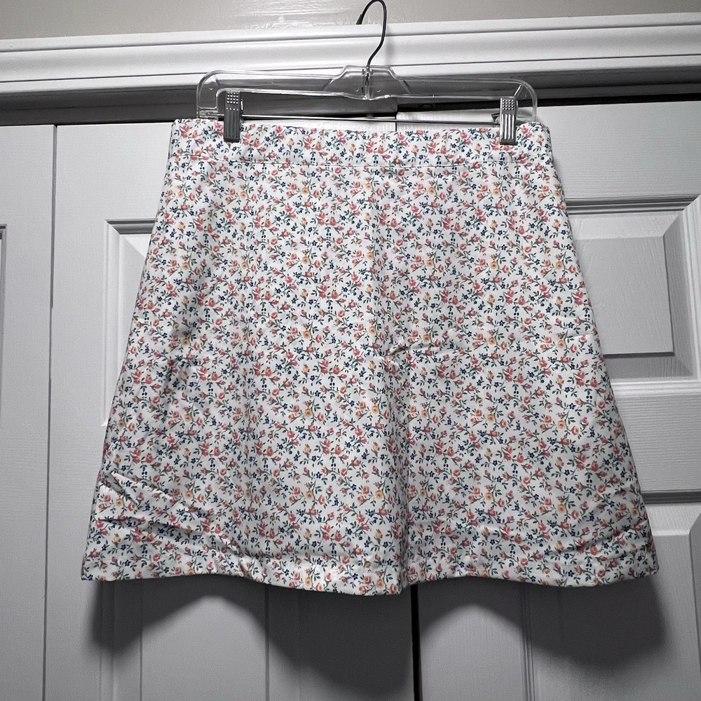 Byrdie Golf Social Wear White Floral Skort New With Tags Large Lightweight